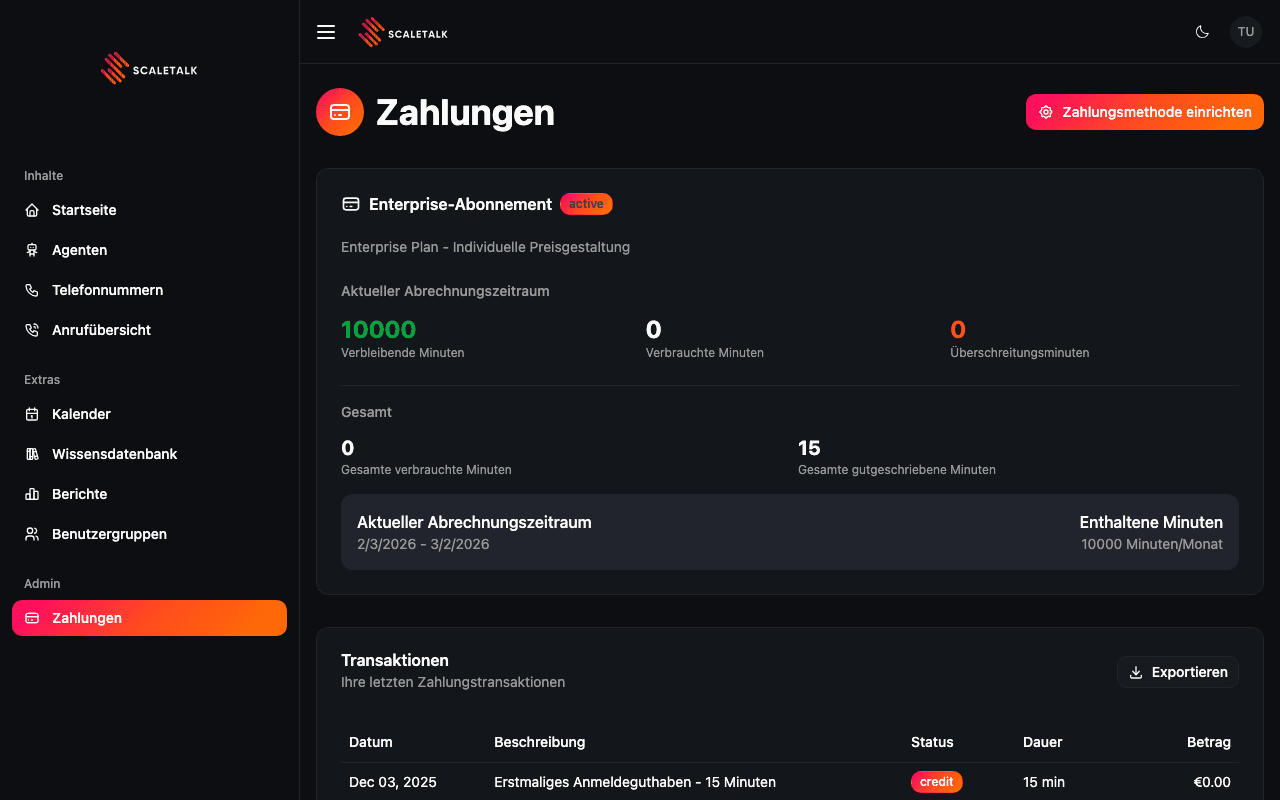 Enterprise Payments Page