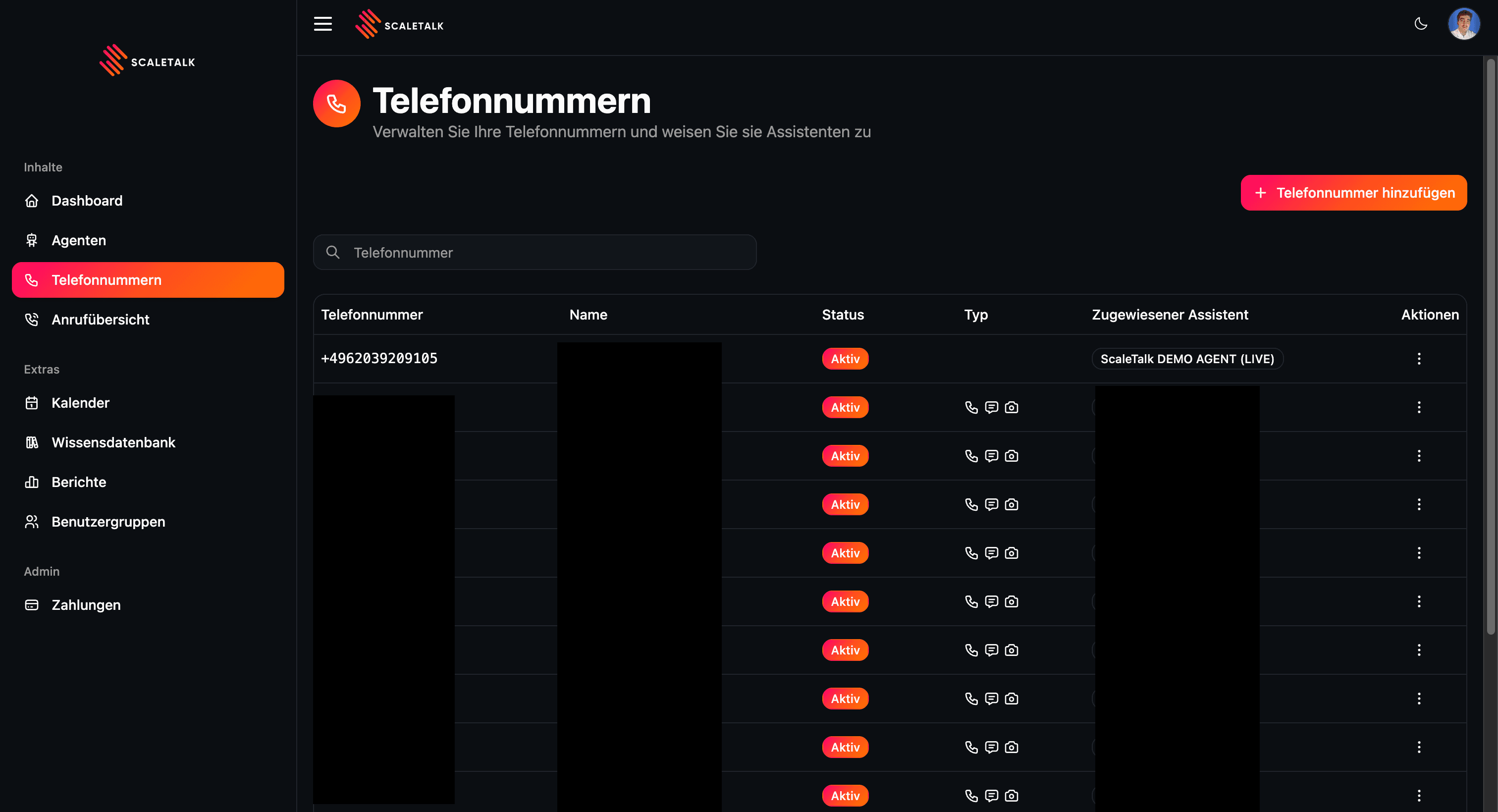 Telefonnummern