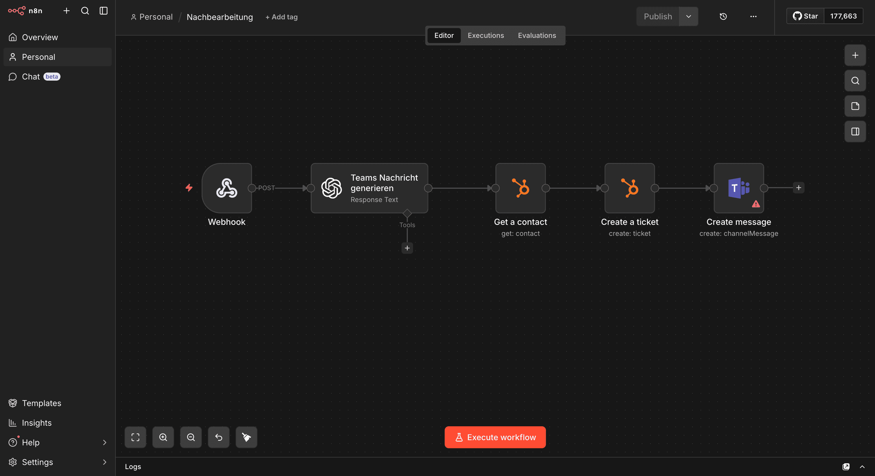 n8n Workflow-Beispiel