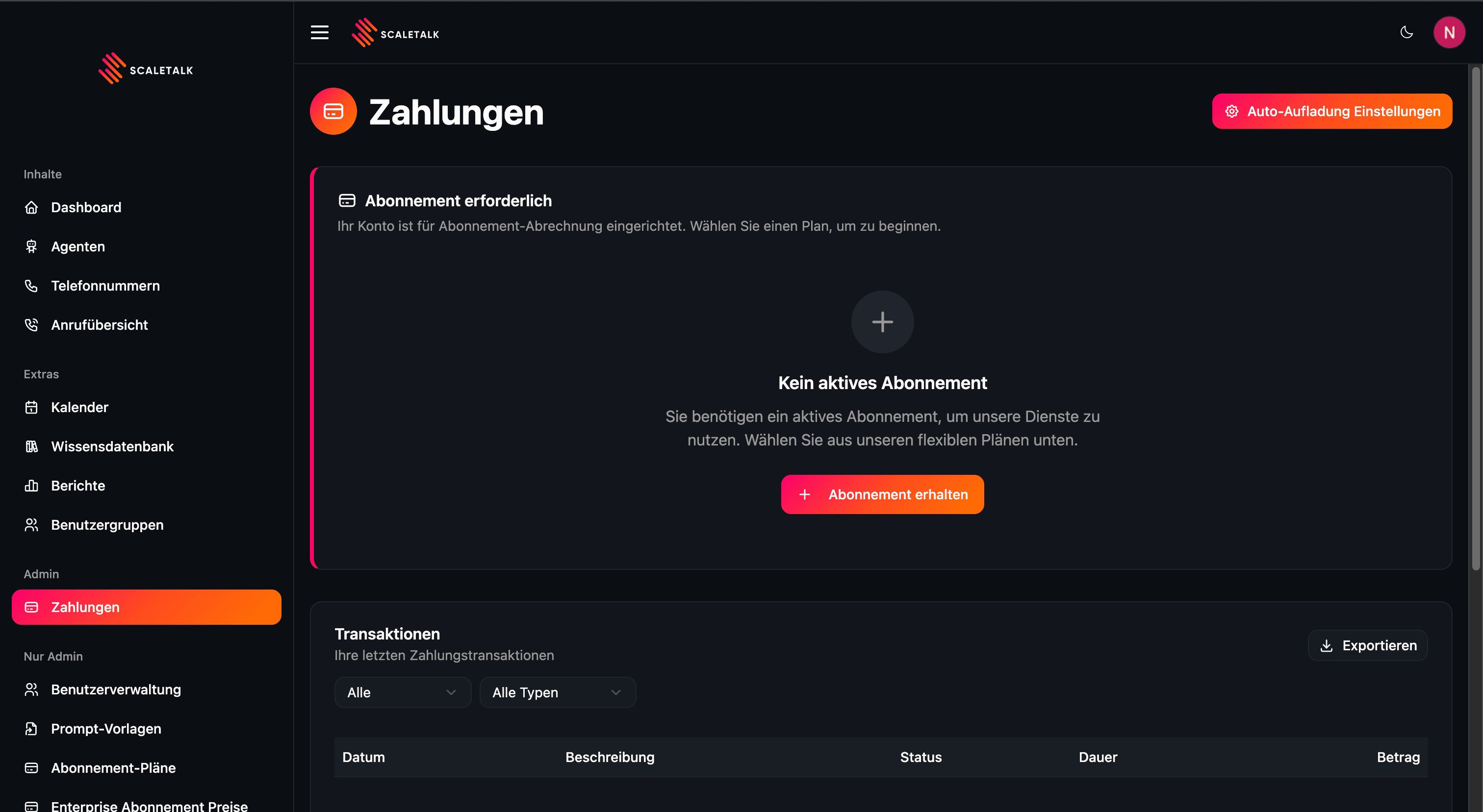 Zahlungen-Übersicht