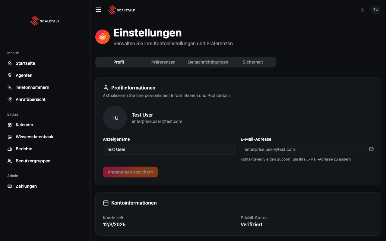 Profile Tab