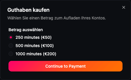 Purchase Credit Modal