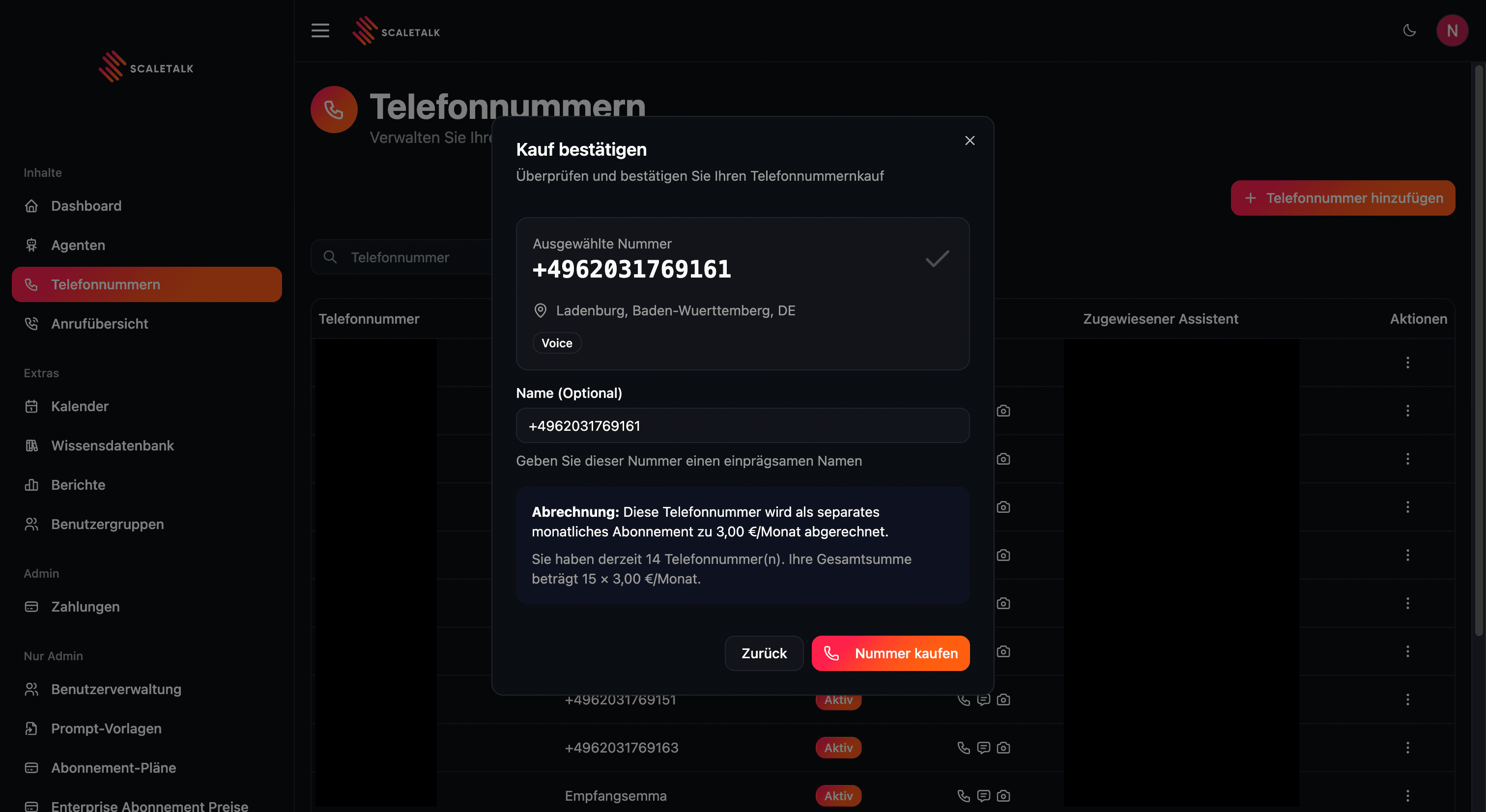 Telefonnummer kaufen