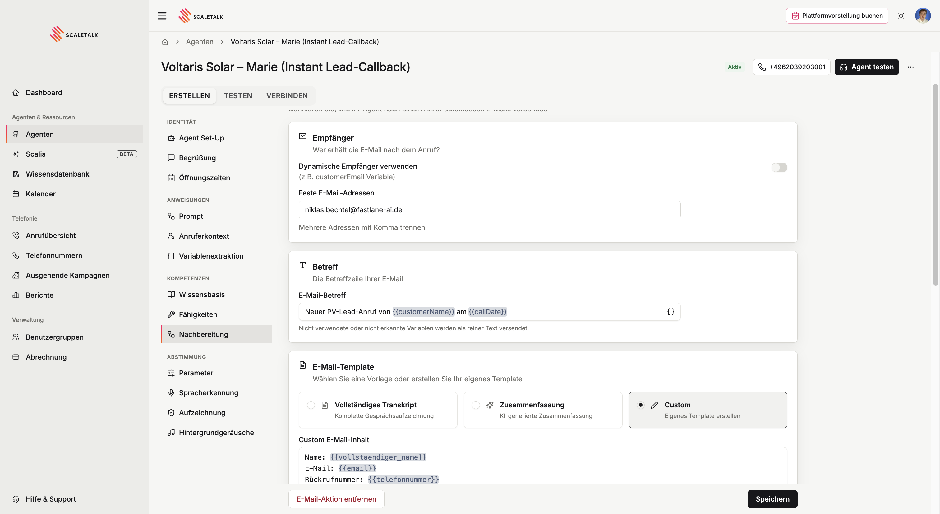 E-Mail-Konfiguration