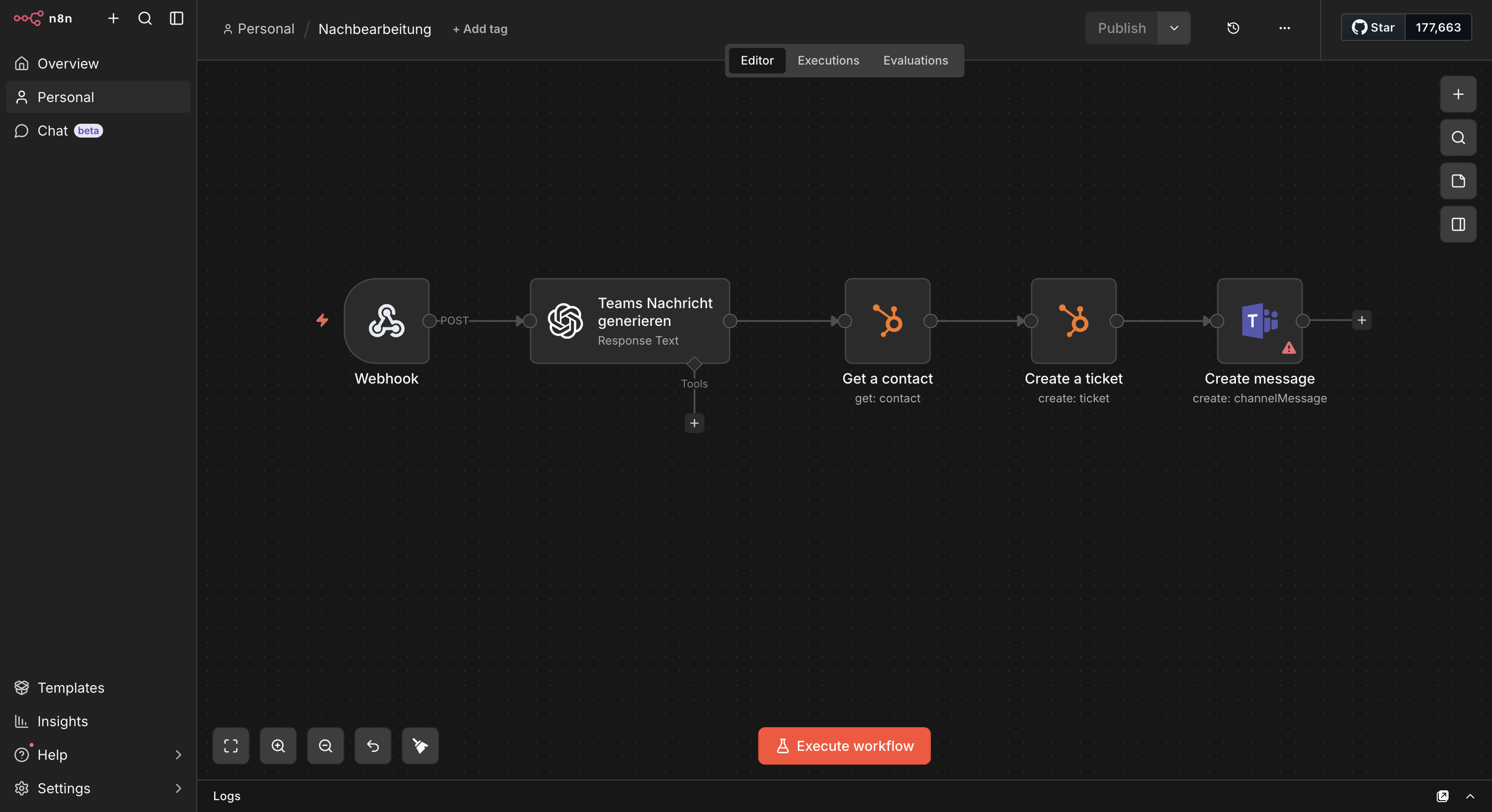 n8n Workflow-Beispiel